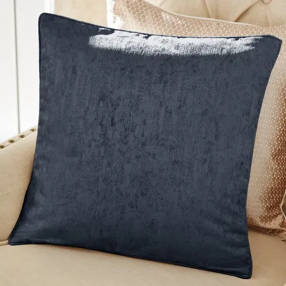 Textured Cushion with Piped Edging - Navy image