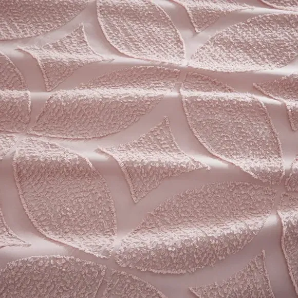Textured Duvet Cover Set - Blush, Microfibre