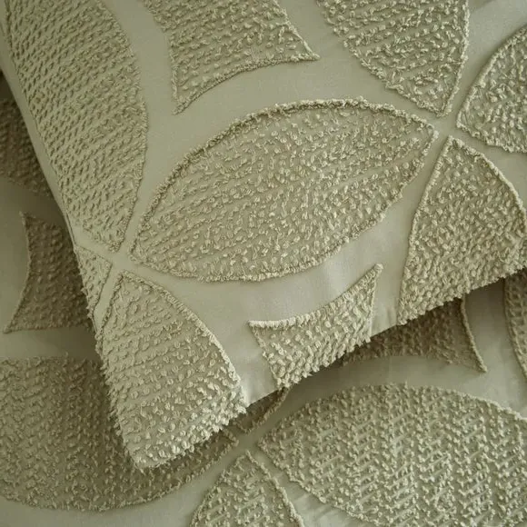 Textured Duvet Cover Set - Olive, Microfibre