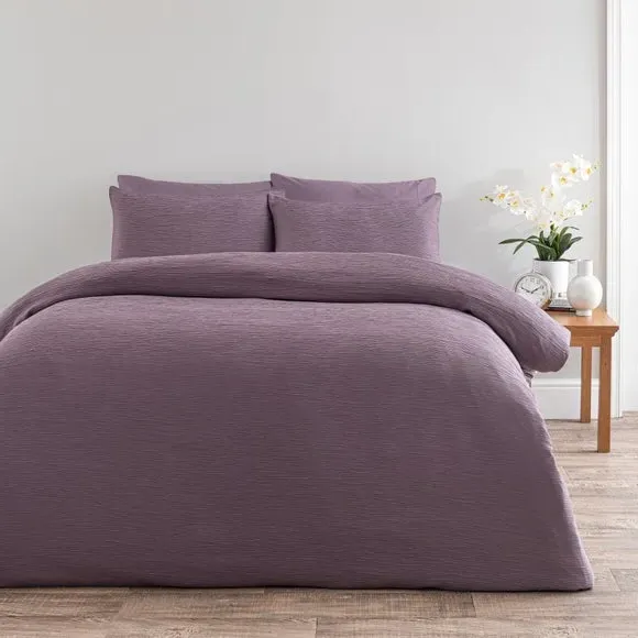Textured Duvet Cover Set - Thistle, Polyester image