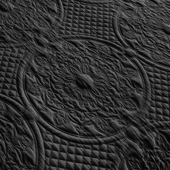 Textured Duvet Cover Set with Pillowcase - Coal