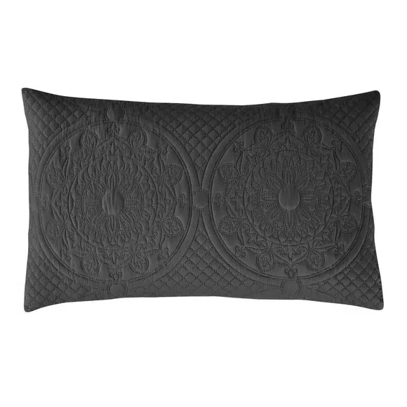 Textured Duvet Cover Set with Pillowcase - Coal