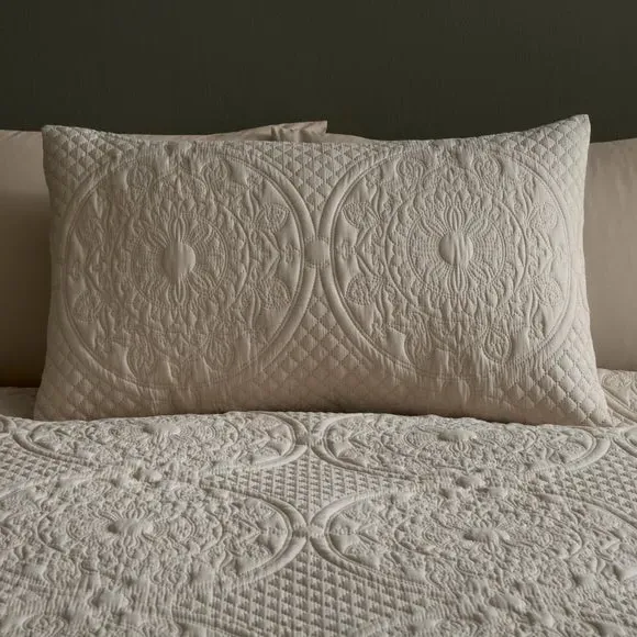 Textured Duvet Cover Set with Pillowcase - Mushroom