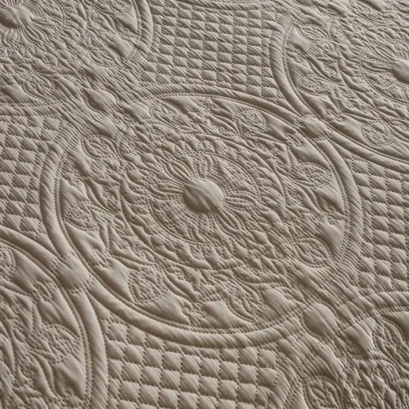 Textured Duvet Cover Set with Pillowcase - Mushroom