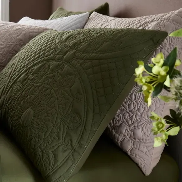 Textured Duvet Cover Set with Pillowcase - Mushroom