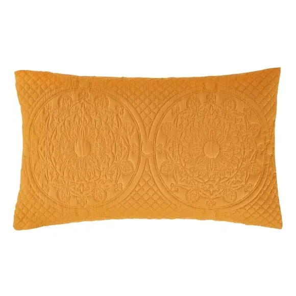 Textured Duvet Cover Set with Pillowcase - Yellow