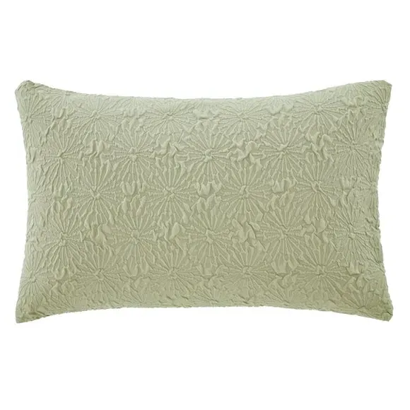 Textured Floral Duvet Cover Set - Sage, Microfibre