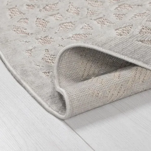 Textured Indoor Outdoor Rug - Natural, Polypropylene