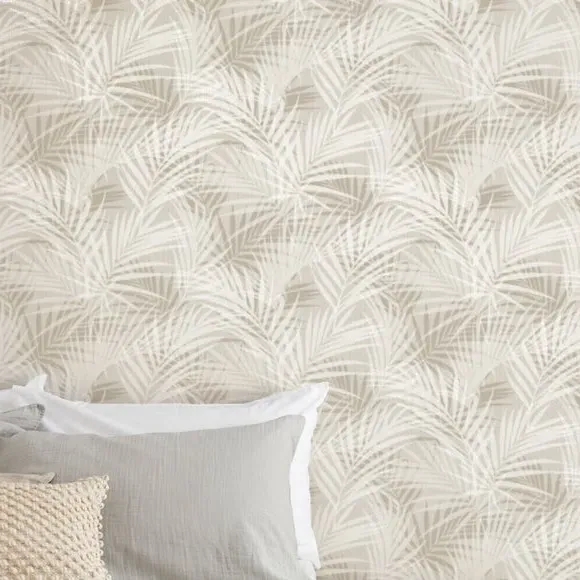Textured Palm Wallpaper - Natural