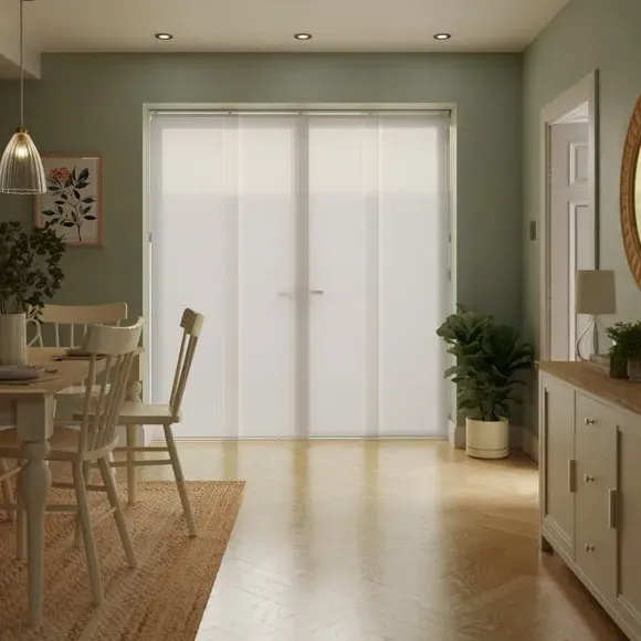 Textured Panel Blind - White image