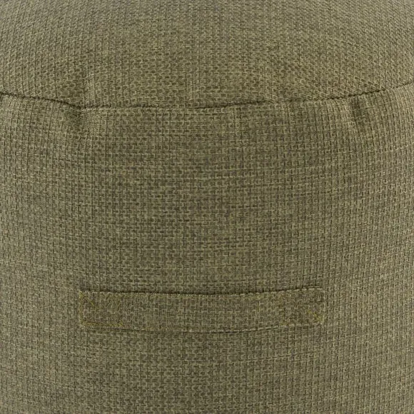Textured Pouffe with Handle - Olive, Fabric
