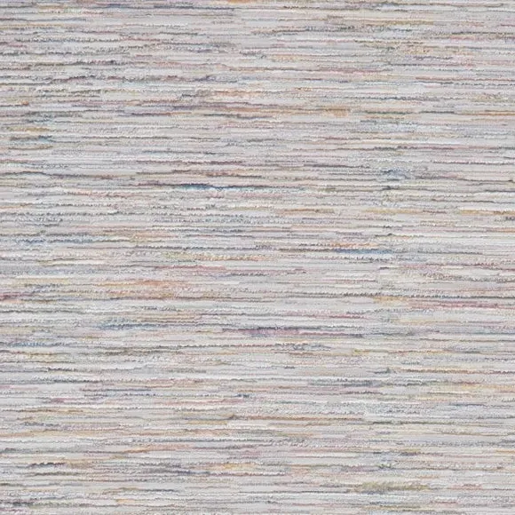 Textured Ribbed Rug - Pink, Metallic Effect