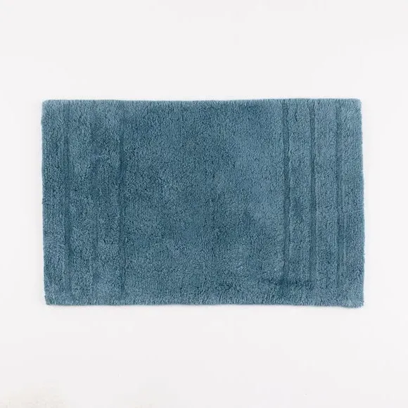 Textured Stripe Bath Mat - Airforce, Cotton