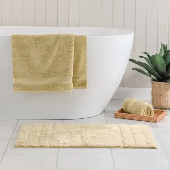 Textured Stripe Bath Mat - Dune, Cotton