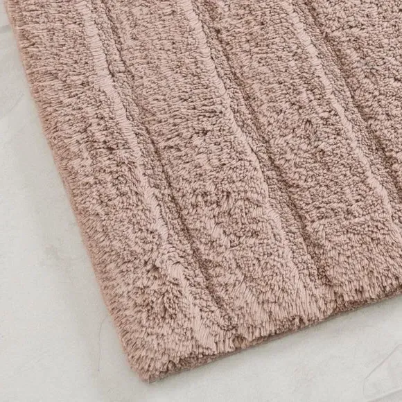 Textured Stripe Bath Mat - Heather, Cotton
