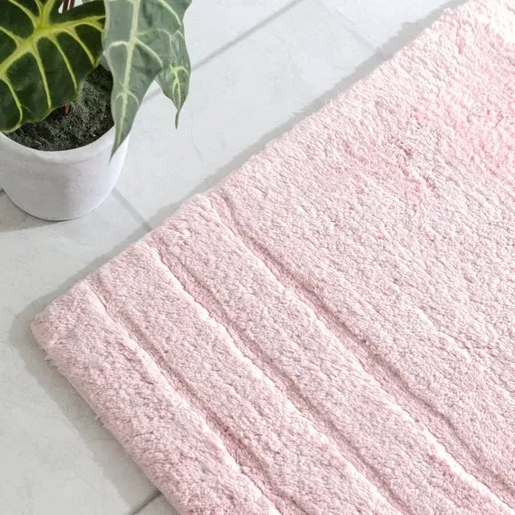 Textured Stripe Bath Runner - Blush, Cotton