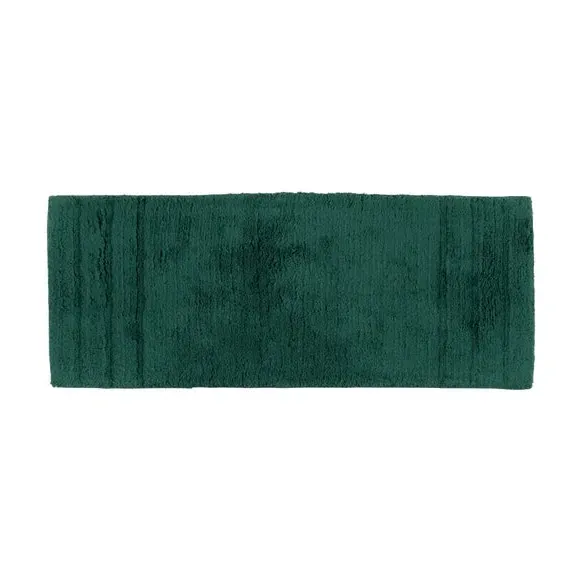 Textured Stripe Bath Runner - Bottle Green, Cotton