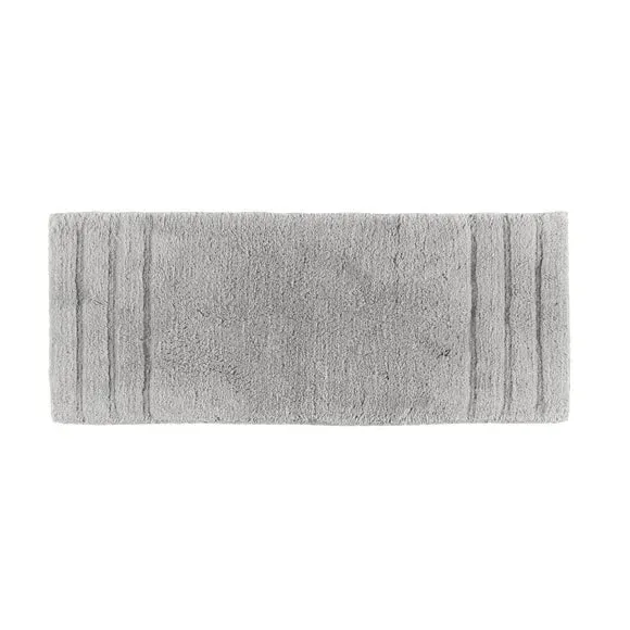 Textured Stripe Bath Runner - Silver, Cotton
