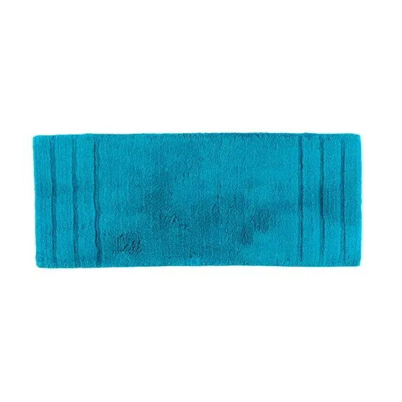 Textured Stripe Bath Runner - Teal, Cotton