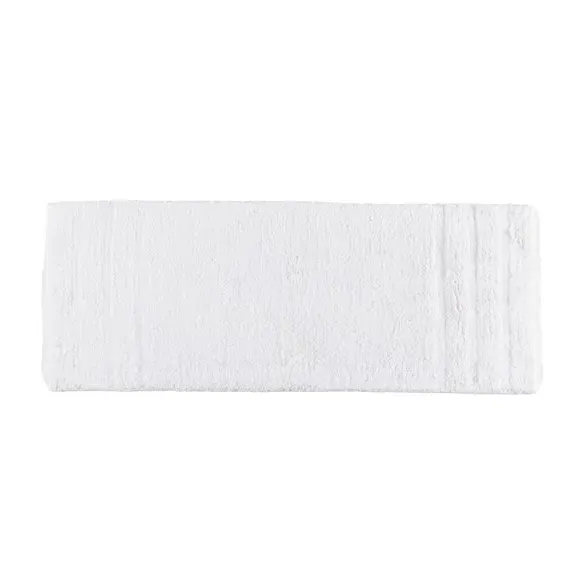 Textured Stripe Bath Runner - White, Cotton