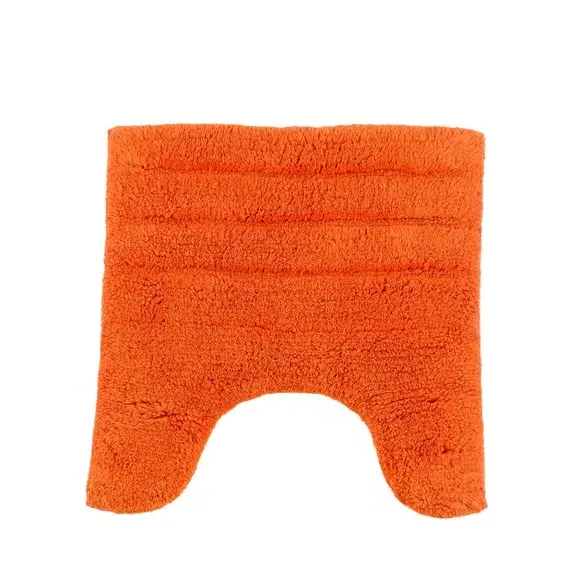 Textured Stripe Pedestal Mat - Burnt Orange, Cotton