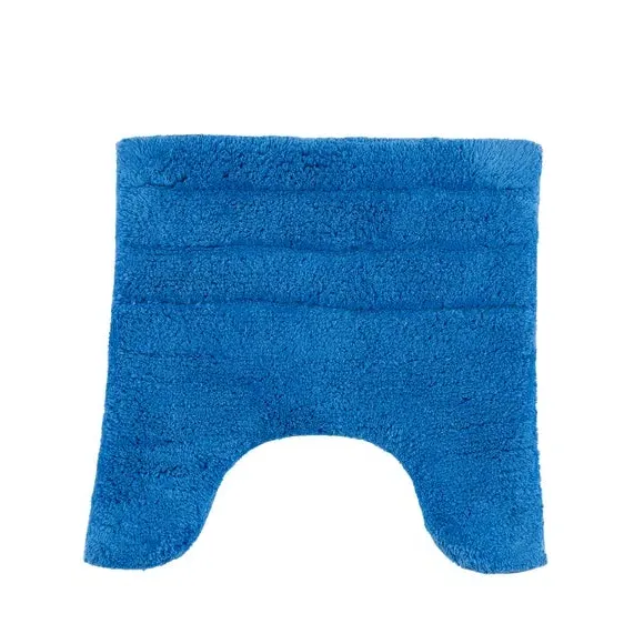 Textured Stripe Pedestal Mat - Cornflower, Cotton