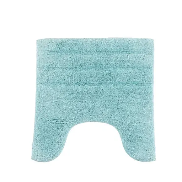 Textured Stripe Pedestal Mat - Duck Egg, Cotton