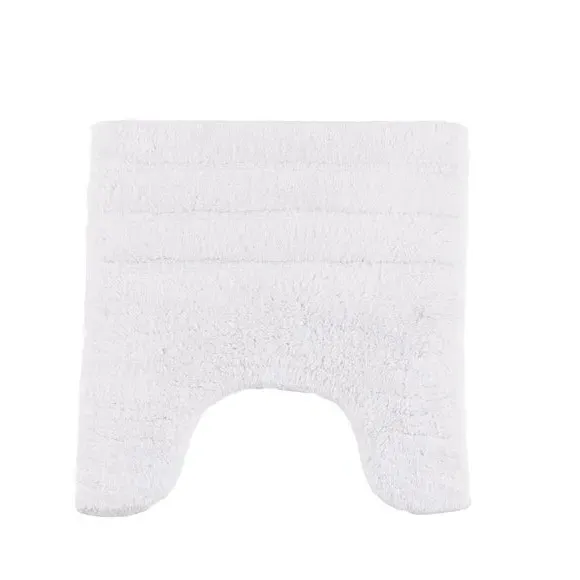 Textured Stripe Pedestal Mat - White, Cotton