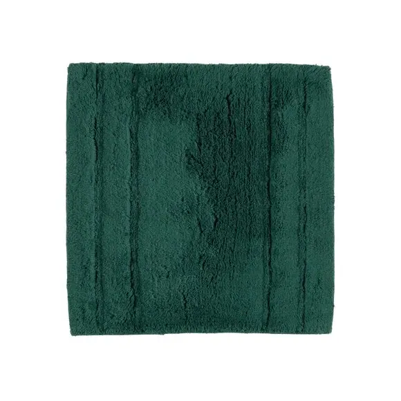 Textured Stripe Shower Mat - Bottle Green, Cotton