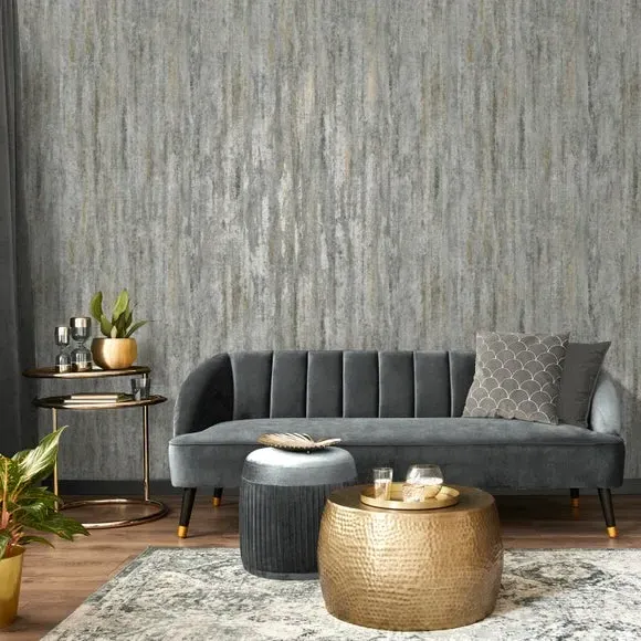 Textured Stripe Wallpaper - Stone, Paper