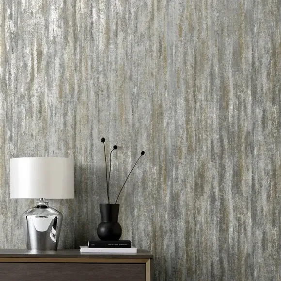 Textured Stripe Wallpaper - Stone, Paper image