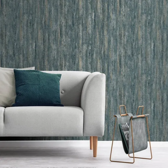 Textured Stripe Wallpaper - Teal, Paper image