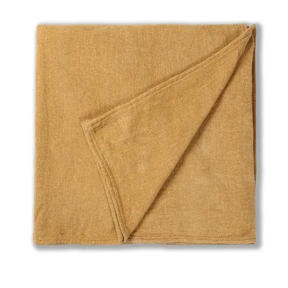 Textured Throw Blanket - Ochre, Chenille