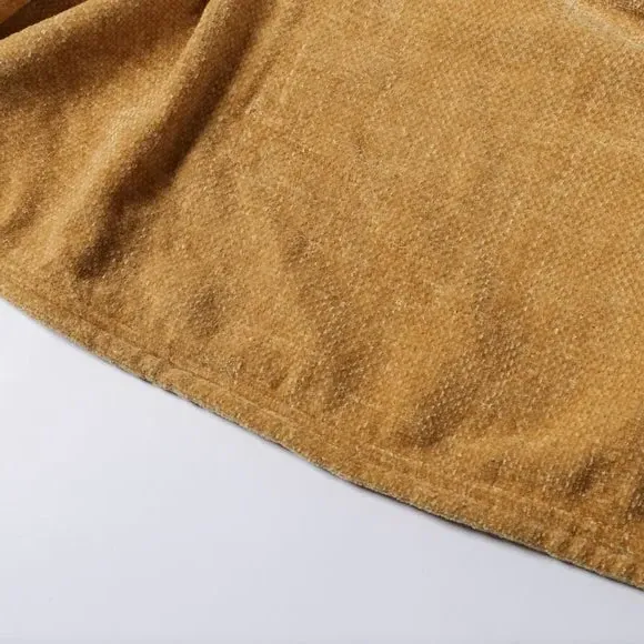 Textured Throw Blanket - Ochre, Chenille