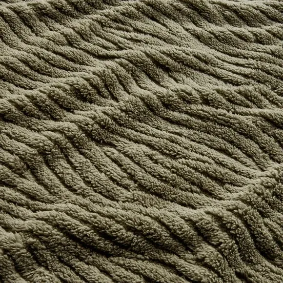Textured Throw Blanket - Olive, Fleece