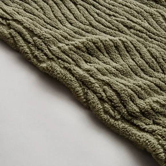Textured Throw Blanket - Olive, Fleece