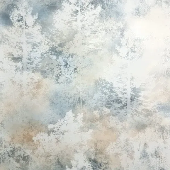 Textured Trees Wallpaper - Ashley Blue