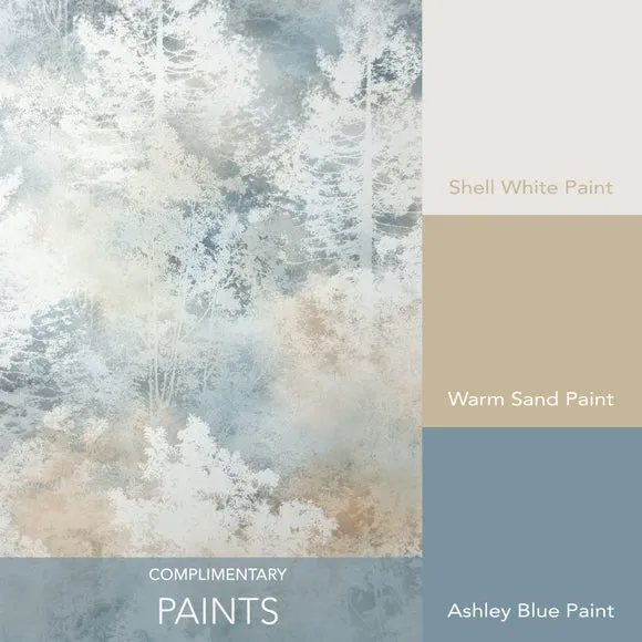 Textured Trees Wallpaper - Ashley Blue