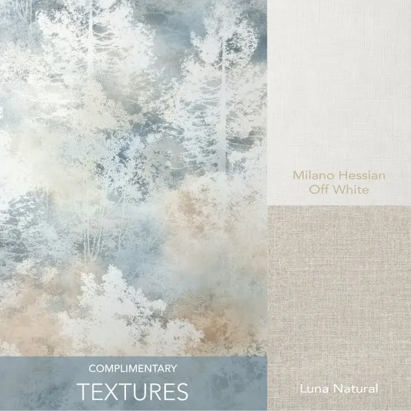 Textured Trees Wallpaper - Ashley Blue