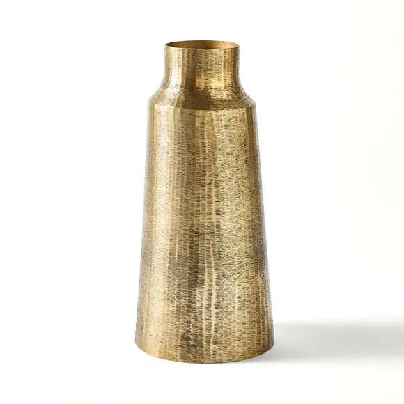 Textured Vase - Gold, Aluminium