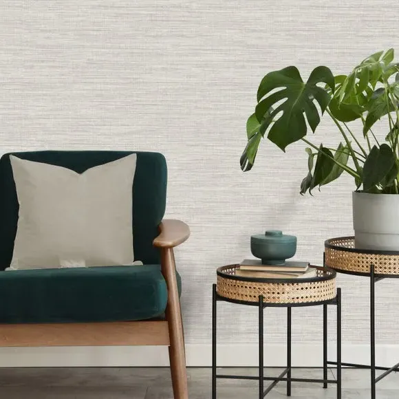 Textured Wallpaper with Fabric Effect - Natural image