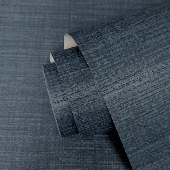 Textured Wallpaper with Fabric Effect - Navy