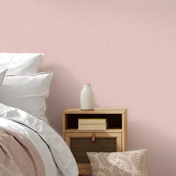 Textured Wallpaper with Matt Finish - Blush