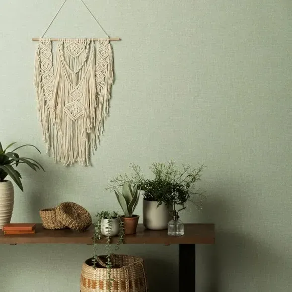 Textured Wallpaper with Matt Finish - Sage