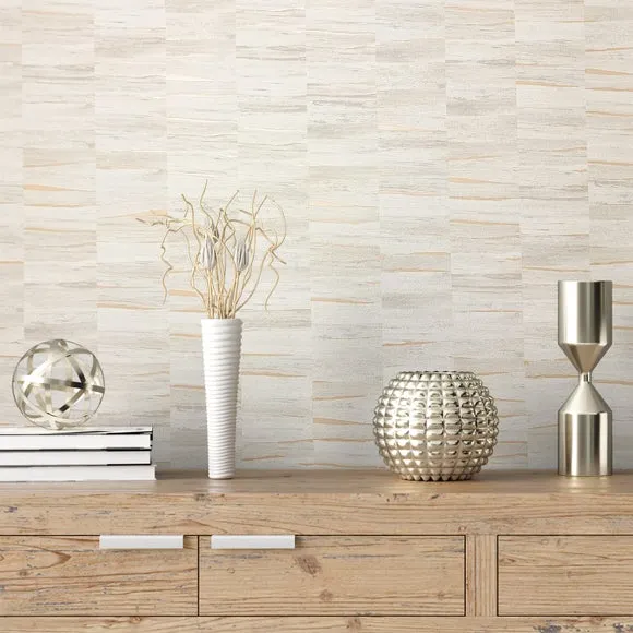 Textured Wallpaper with Metallic Finish - Natural image