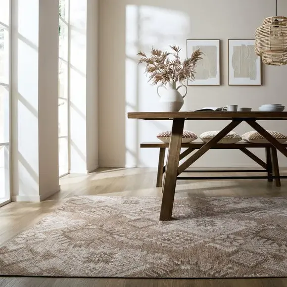 Textured Washable Rug - Multicoloured image