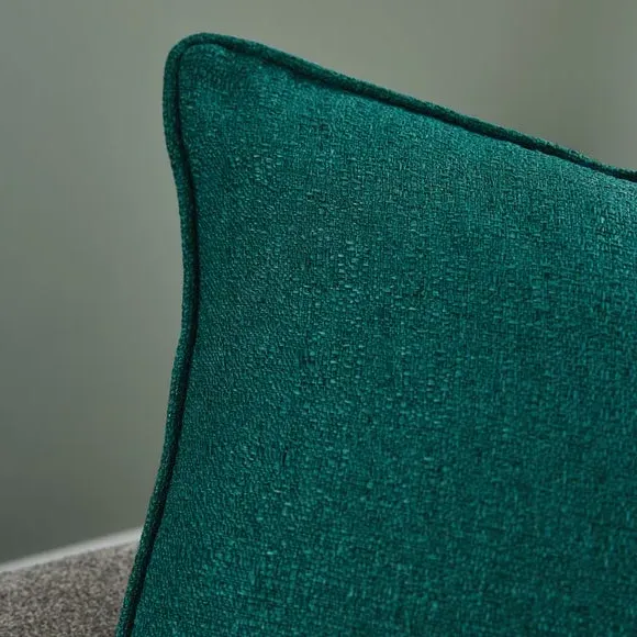 Textured Weave Cushion with Piped Edge - Emerald