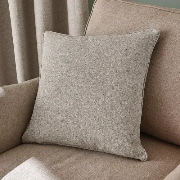 Textured Weave Cushion with Piped Edge - Natural