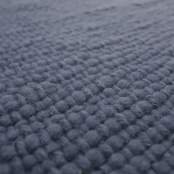 Textured Weave Rug - Blue, Wool