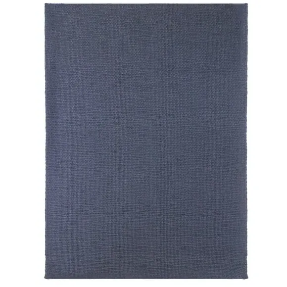 Textured Weave Rug - Blue, Wool